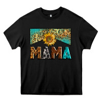 Black mama sunflower junkie Heavy Core Tee - Zillion Design Studio
