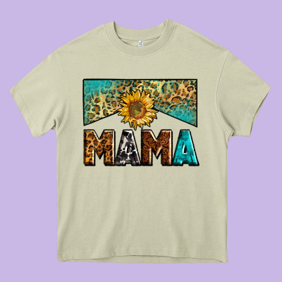 Mama Sunflower Junkie Heavy Core Tee Designed By Zillion Design Studio