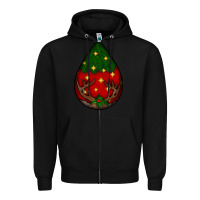 Black Christmas  teardrop Zipper Hoodie - BundleAndBundleShop