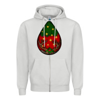 Dove Grey Christmas  teardrop Zipper Hoodie - BundleAndBundleShop