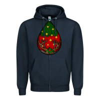 Navy Christmas  teardrop Zipper Hoodie - BundleAndBundleShop