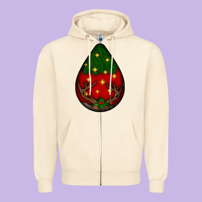 Christmas  Teardrop Zipper Hoodie Designed By Bundleandbundleshop