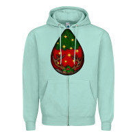 Seafoam Christmas  teardrop Zipper Hoodie - BundleAndBundleShop