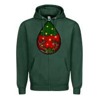 Sports Green Christmas  teardrop Zipper Hoodie - BundleAndBundleShop