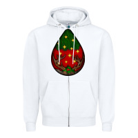 White Christmas  teardrop Zipper Hoodie - BundleAndBundleShop