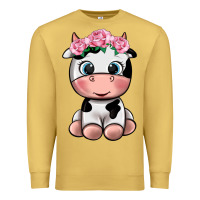 Antique Gold cute cow Premium Sweatshirt - texasbilliewilder