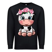 Black cute cow Premium Sweatshirt - texasbilliewilder