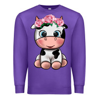 Purple cute cow Premium Sweatshirt - texasbilliewilder