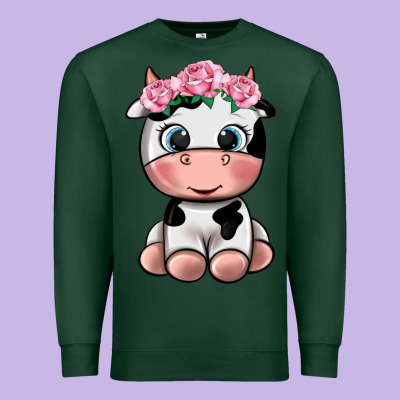 Cute Cow Premium Sweatshirt Designed By Texasbilliewilder