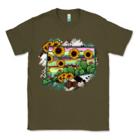 Army Green Connecticut State Map Classic Tee - RanaPortraitStore