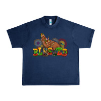Navy blessed afro woman hands Urban Heavy Tee - AdoDesignShop
