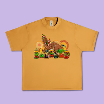 Blessed Afro Woman Hands Urban Heavy Tee Designed By Adodesignshop