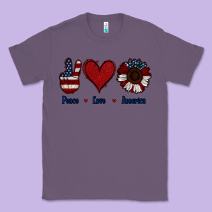 Peace Love America Classic Tee Designed By Jasminsmagicworld