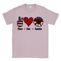 Lilac Peace Love America Classic Tee - Jasminsmagicworld