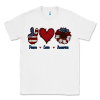 White Peace Love America Classic Tee - Jasminsmagicworld