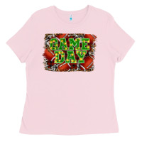 Bubblegum Pink christmas game day Ladies Tee - RanaPortraitStore