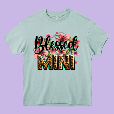 Flowers Blessed Mini Heavy Core Tee Designed By Zillion Design Studio