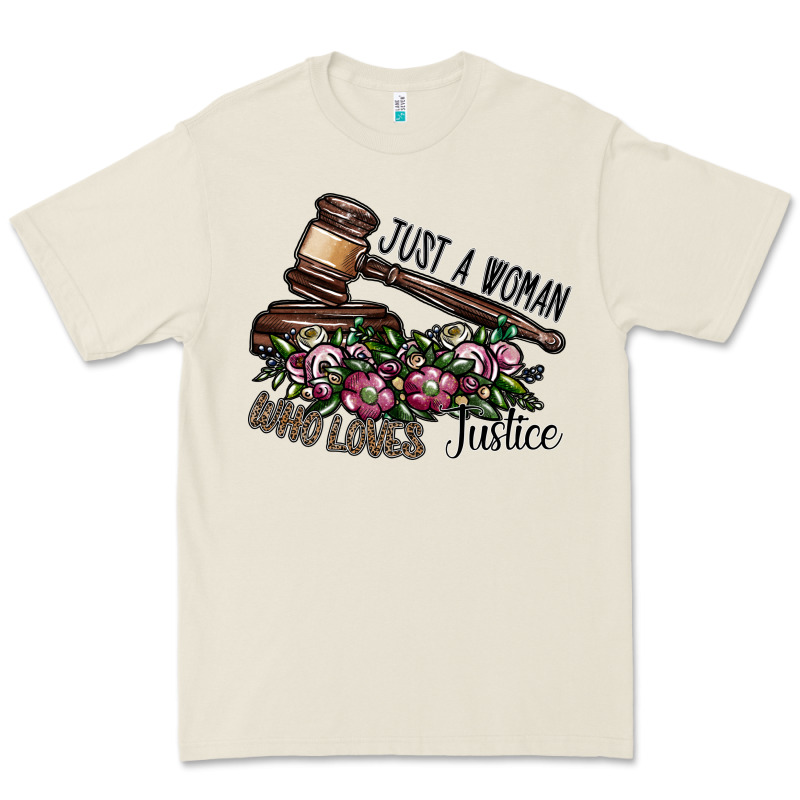 Just A Woman Who Loves Justice Premium Tee by SublimationCraftShop | Teevron