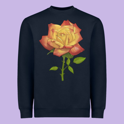 Rainbow's End Rose Heavyweight Sweatshirt Designed By Lillyallendesigns