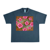 Midnight Navy Western Pink Roses Urban Heavy Tee - LillyAllenDesigns