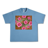 Pebble Blue Western Pink Roses Urban Heavy Tee - LillyAllenDesigns