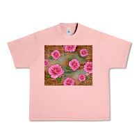 Salmon Western Pink Roses Urban Heavy Tee - LillyAllenDesigns