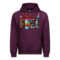 Mauve Wine teacher fuel Urban Hoodie - OliviaCreatesArt