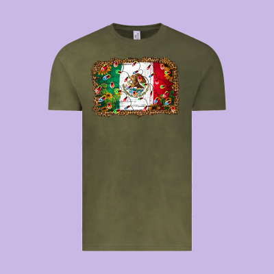 Christmas Lights Mexican Flag Vintage Tee Designed By Jasminsmagicworld