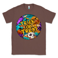 Chestnut Trick Or Treat Hallowen Round Classic Tee - LillyAllenDesigns