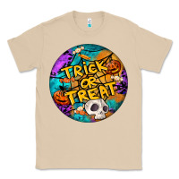 Mushroom Trick Or Treat Hallowen Round Classic Tee - LillyAllenDesigns