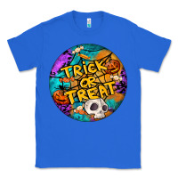 True Royal Trick Or Treat Hallowen Round Classic Tee - LillyAllenDesigns