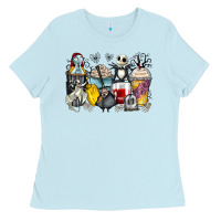 Baby Blue cartoon characters coffee cups Ladies Tee - Zillion Design Studio
