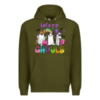 Army Green Let's go ghouls Premium Hoodie - NancyCooperArtShop