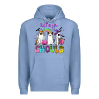 Colony Blue Let's go ghouls Premium Hoodie - NancyCooperArtShop