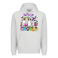 Dove Grey Let's go ghouls Premium Hoodie - NancyCooperArtShop