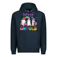 Navy Let's go ghouls Premium Hoodie - NancyCooperArtShop
