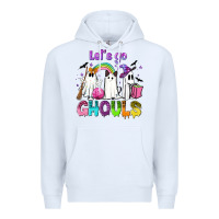 White Let's go ghouls Premium Hoodie - NancyCooperArtShop
