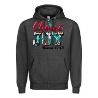 Charcoal Heather Choose Joy Zipper Hoodie - BundleAndBundleShop