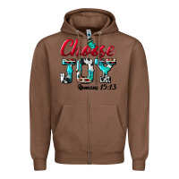 Chestnut Choose Joy Zipper Hoodie - BundleAndBundleShop