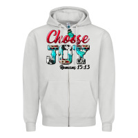 Dove Grey Choose Joy Zipper Hoodie - BundleAndBundleShop