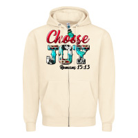 Sandshell Choose Joy Zipper Hoodie - BundleAndBundleShop
