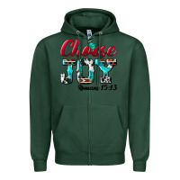 Sports Green Choose Joy Zipper Hoodie - BundleAndBundleShop