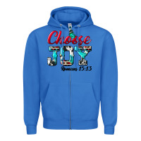 True Royal Choose Joy Zipper Hoodie - BundleAndBundleShop