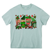 Arona christmas tractor coffee cups Heavy Core Tee - texasbilliewilder