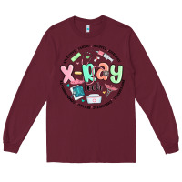 Burgundy x ray tech Long Sleeve Tee - MaliasSmallBusiness