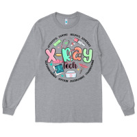 Heather Grey x ray tech Long Sleeve Tee - MaliasSmallBusiness