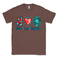 Chestnut Peace Love Turquoise Classic Tee - Jasminsmagicworld