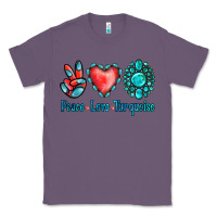 Lavender Peace Love Turquoise Classic Tee - Jasminsmagicworld