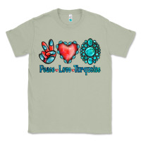 Matcha Peace Love Turquoise Classic Tee - Jasminsmagicworld