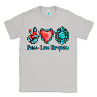 Moon Dust Peace Love Turquoise Classic Tee - Jasminsmagicworld